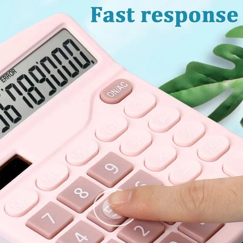 12 digit real solar calculator large screen dual power supply financial accounting desktop computer office supplies calculator