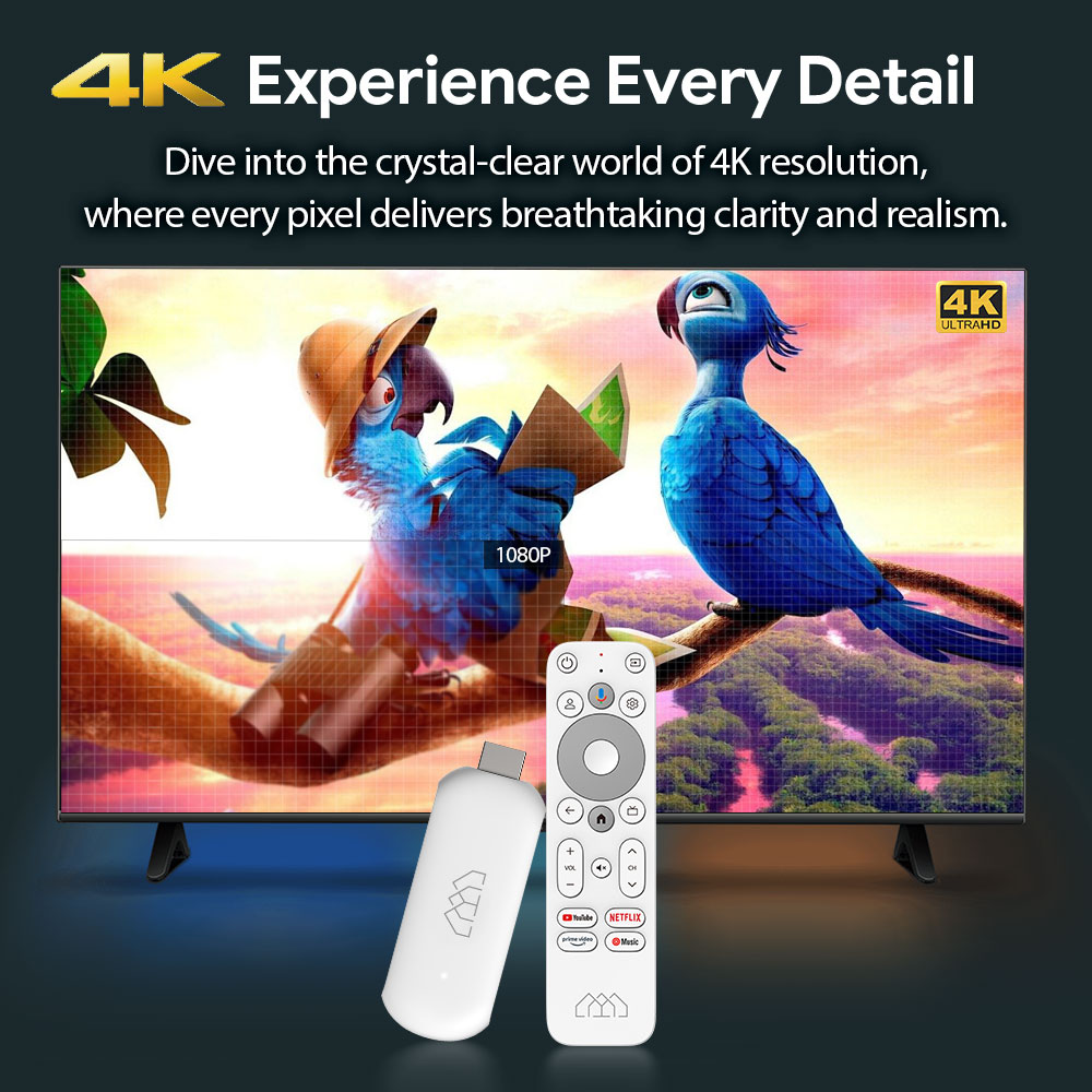 Homomatics-Netflix Certificate TVスティック,amlogic s905y4,dollby atmos,h.265,2t2r,wifi,4k,2 go,lpddr4,32gのサポート