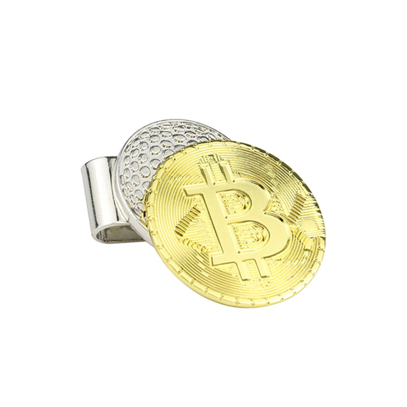 1pc Metall Magnet hut Clip mit Ball Marker Set Bitcoin geformte Golf Mark Outdoor Golf Zubehör Golfer Geschenke 30mm