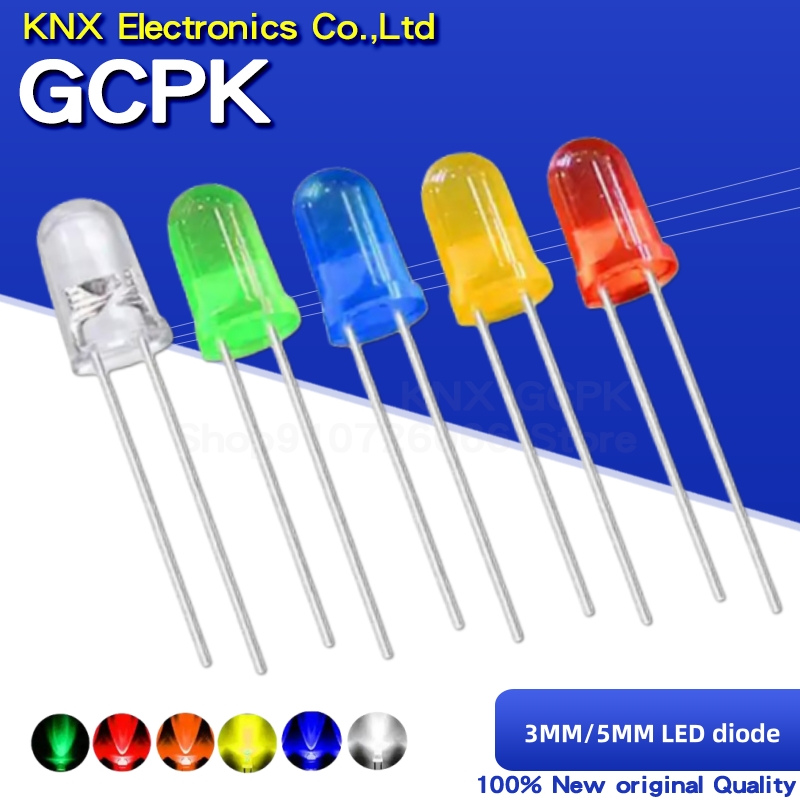 100 Stück LED-Leuchtdiode 2x3x42x5x7 quadratische LED 3mm 5mm Farbe blau/rot/grün/weiß/gelb/orange