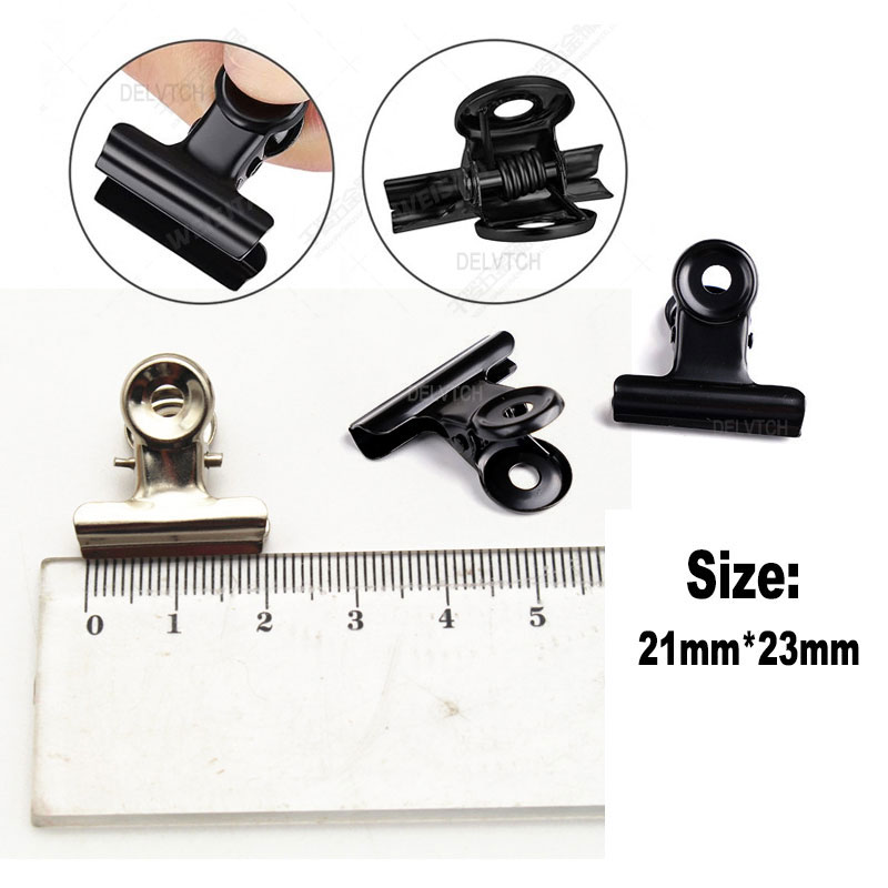 20 個 40 個セットミニ 21 × 23 ミリメートル金属グリップブルドッグスプリングクリップチケット紙文具クリップタグドキュメントバインダークリップフォトクランプ
