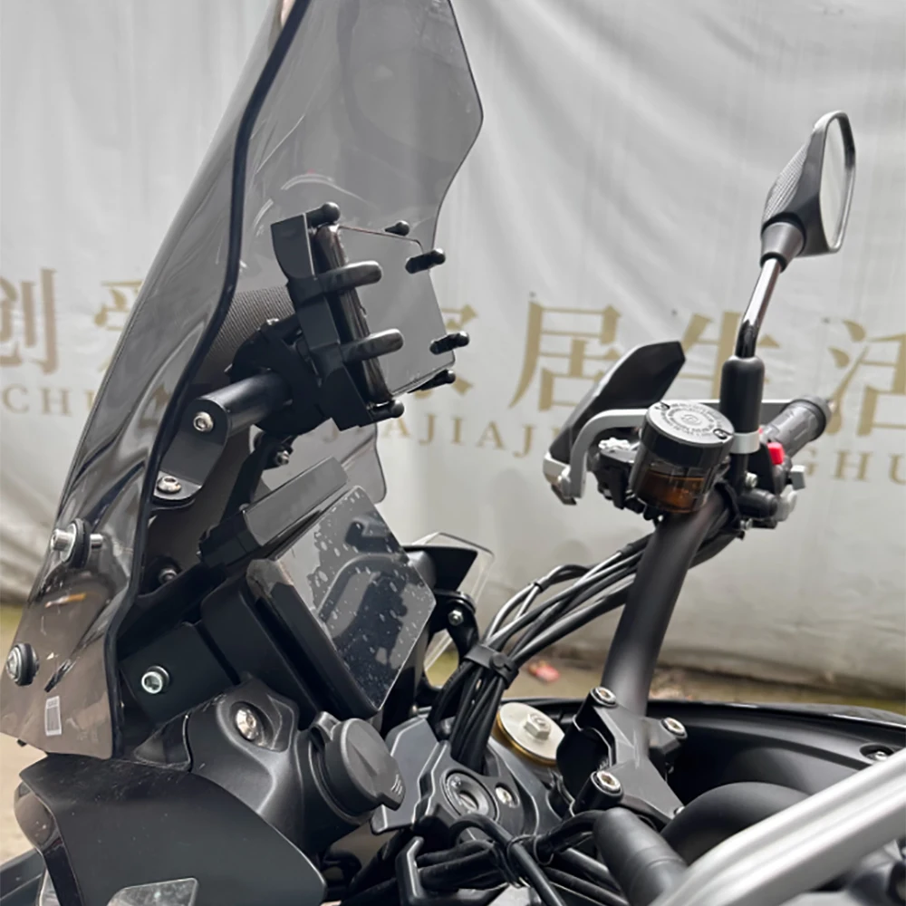 Accesorios para motocicleta, adaptador de soporte de placa de navegación GPS para teléfono inteligente para Benelli TRK 702X TRK 702 X TRK702X TRK702 X