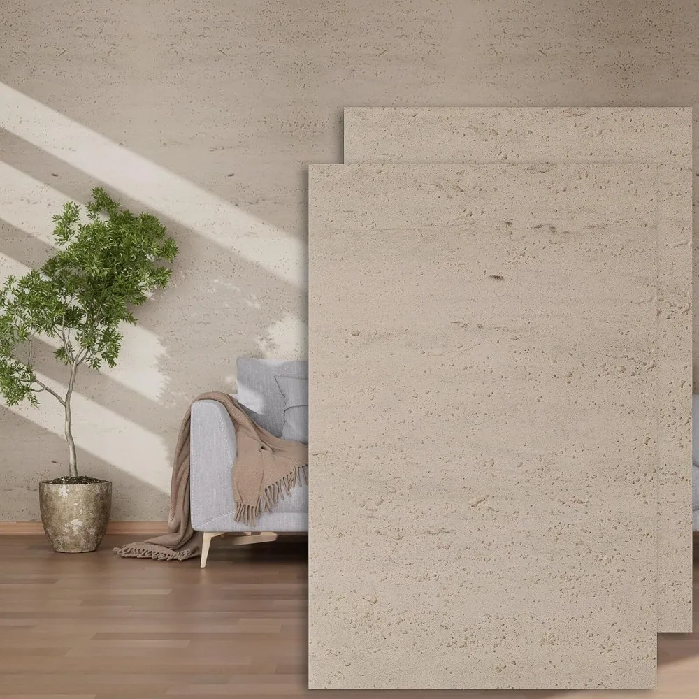 3D Wall Panels - 4PCS 47.2x23.6 Faux Stone Wall Covering - Modified Clay Material for Home Art, Accent Brick, Modern Exterior