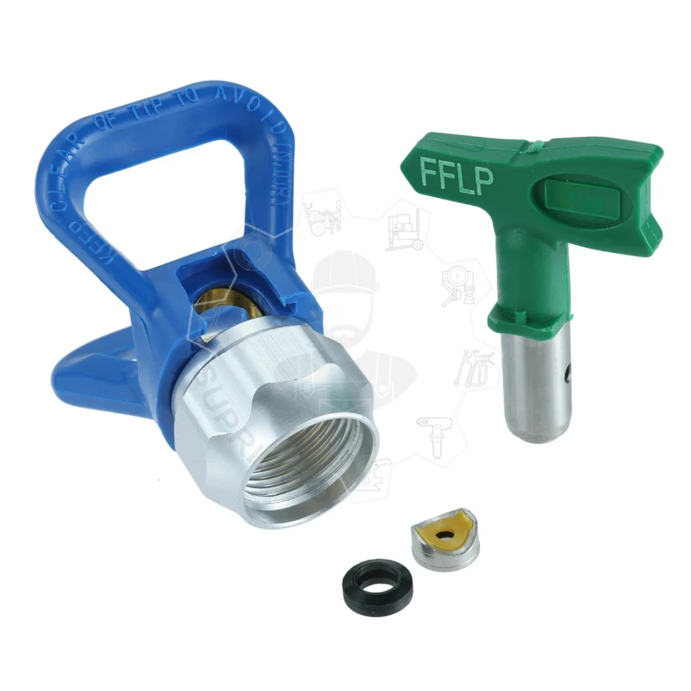 FFLP Set Airless Tips Nozzle 1-6 Series Suit Low Pressure With 7/8 Nozzle Guard For Wagner Airless Paint Spray Sprayer Gun Tools