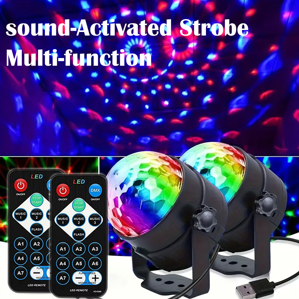 Rgb led palco luz de discoteca rotativa atmosfera natal bola rotativa lâmpada dança mágica carro presente festa clube laser mostrar lâmpada festa