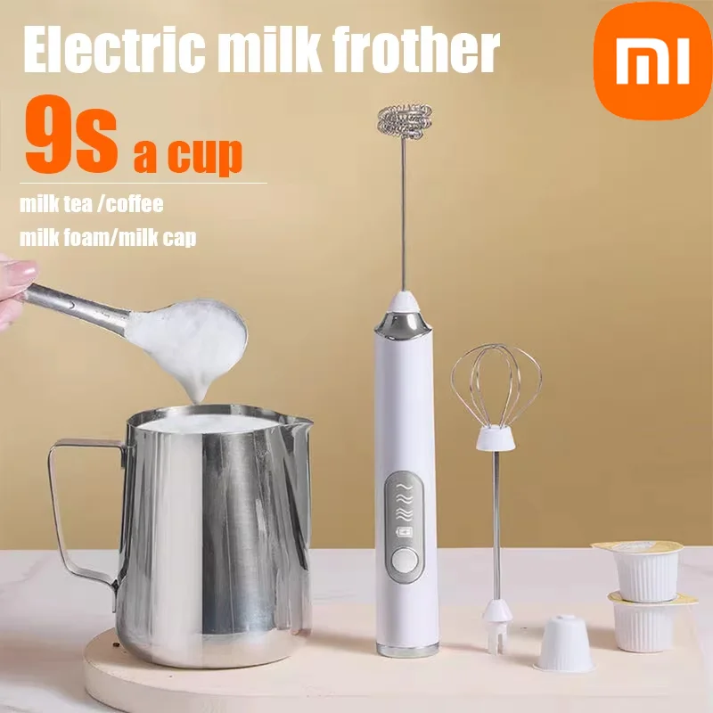 Xiaomi Electric Milk Frother Mini Handheld Wireless Powerful Type-C Rechargeable Convenience Coffee Milk Whippingmousseur à lait