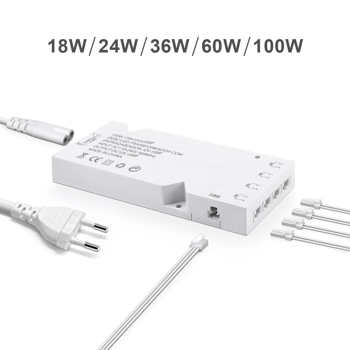 LED Lighting Transformer DC12V 2A 3A 5A 8A Power Supply Adapter Dupont Port LED Strip Driver DIY Home Cabinet Closet Shelf Light