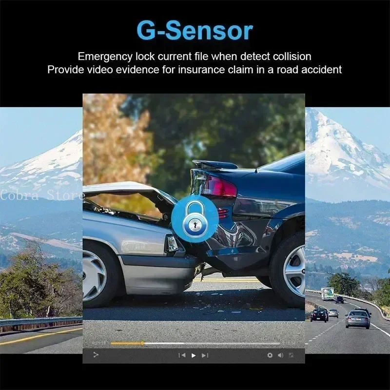 4k HD Car DVR Dash Cam 1080P Video Recorder Free 256G Memory Card Gift 170 Angle Night Vision Car Recorders Cycle Recording Dash