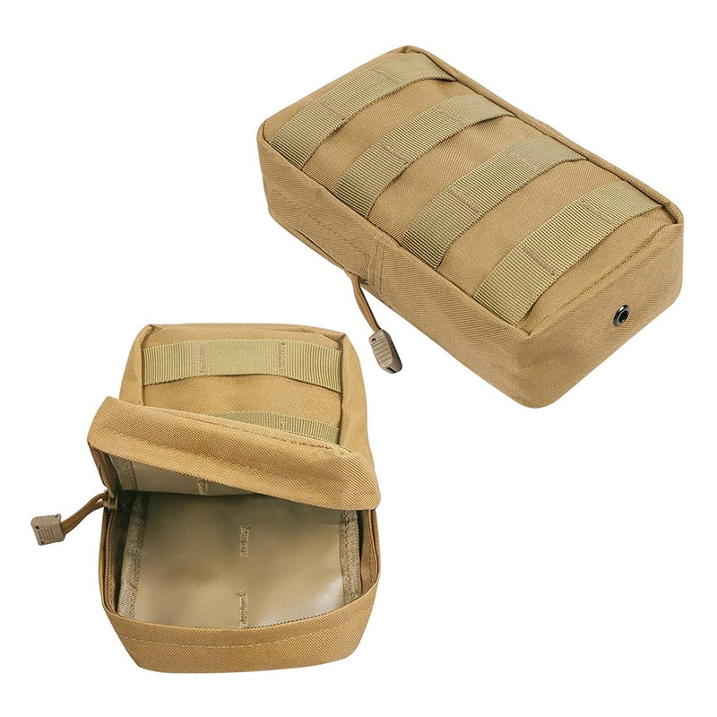 Outdoor Tactische Molle Heuptas 600d Oxford Khaki Opslag Heuptasje Voor Jacht Rugzak Tactische Vest Bevestiging