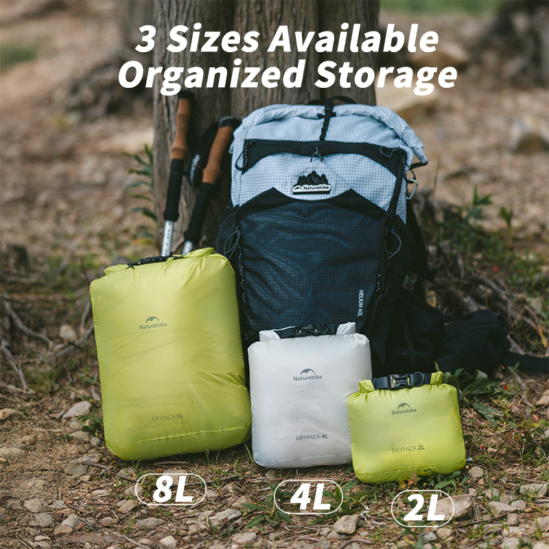 Naturerandonnée 2L/4L/8L sac de Compression natation sac sec étanche dépenser petit sac sec léger pour kayak pêche Rafting