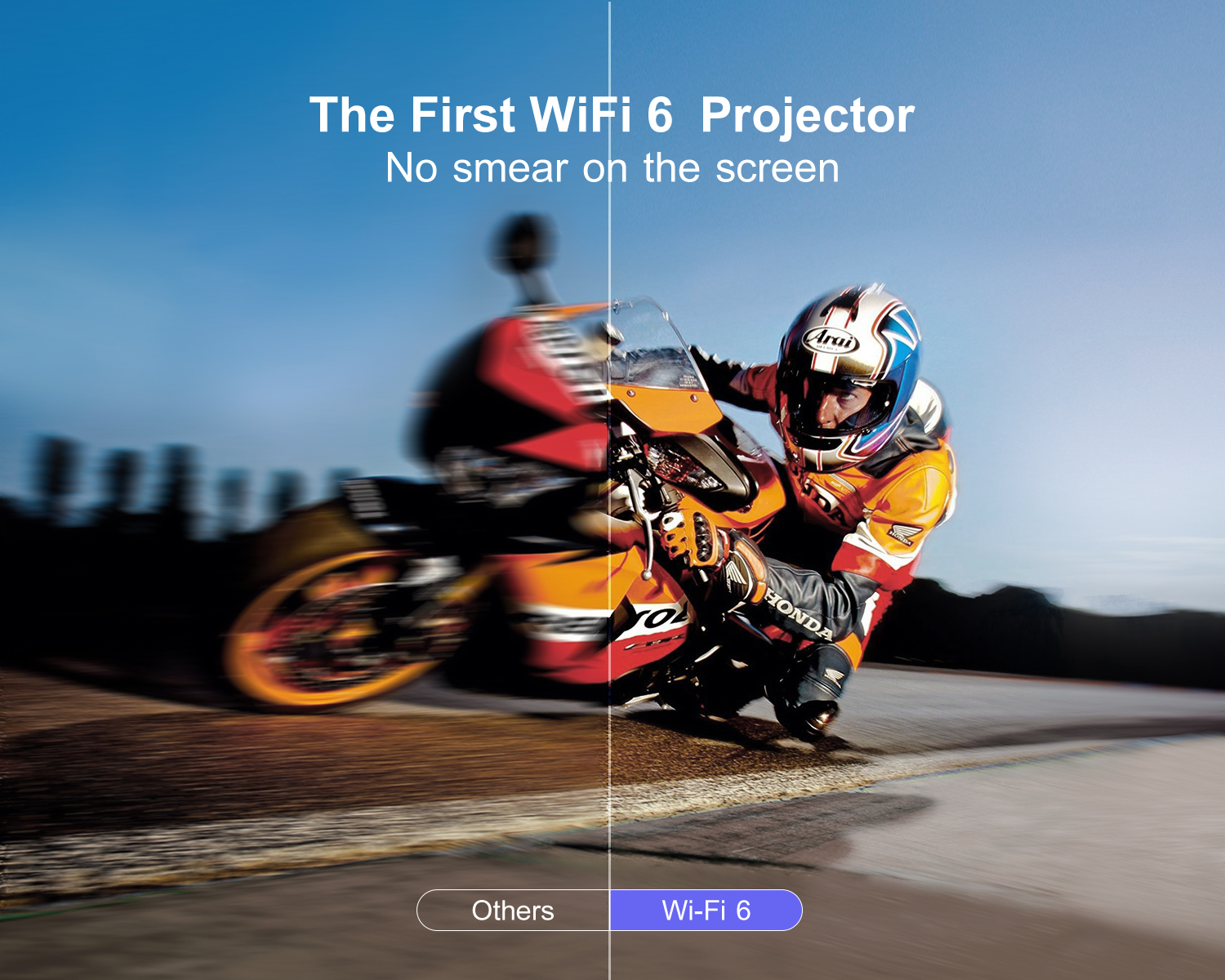 Projetor Wimius 26000 Lumens 4K Projetor Full HD 1080P Foco Automático/Projetor Keystone com WiFi 6 Bluetooth Home Theater