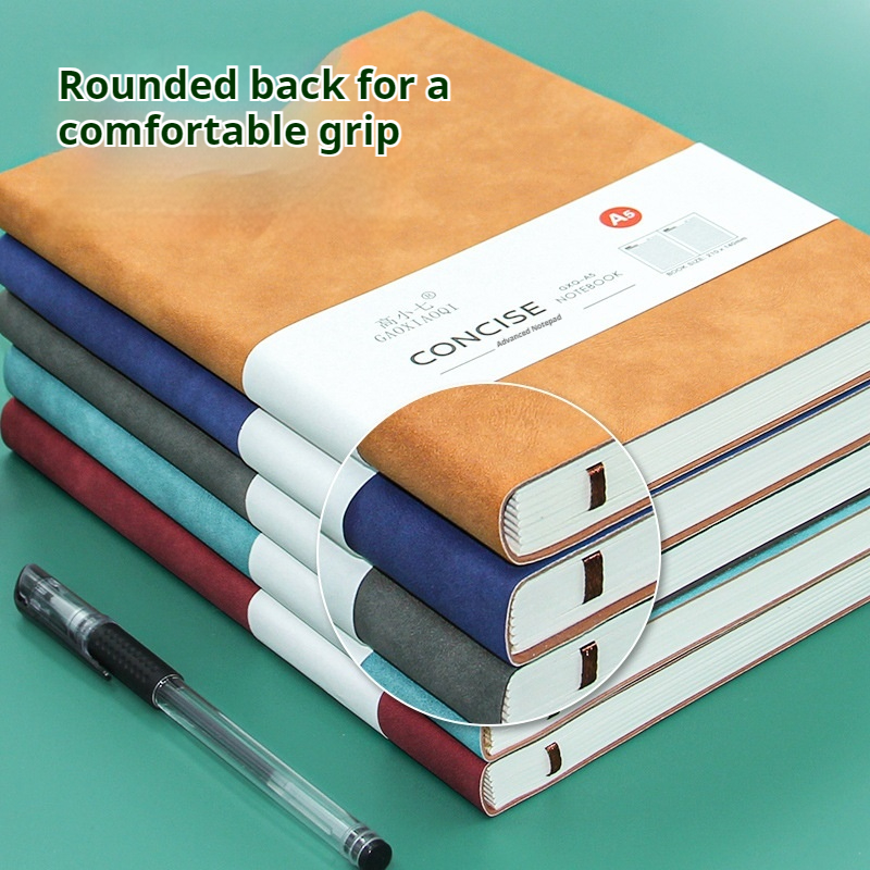 ソフトイミテーションシープスキンカバーノートブックとジャーナル、a5レトロダイアリー、厚みのあるビジネスメモ帳、オフィススクール文房具用品