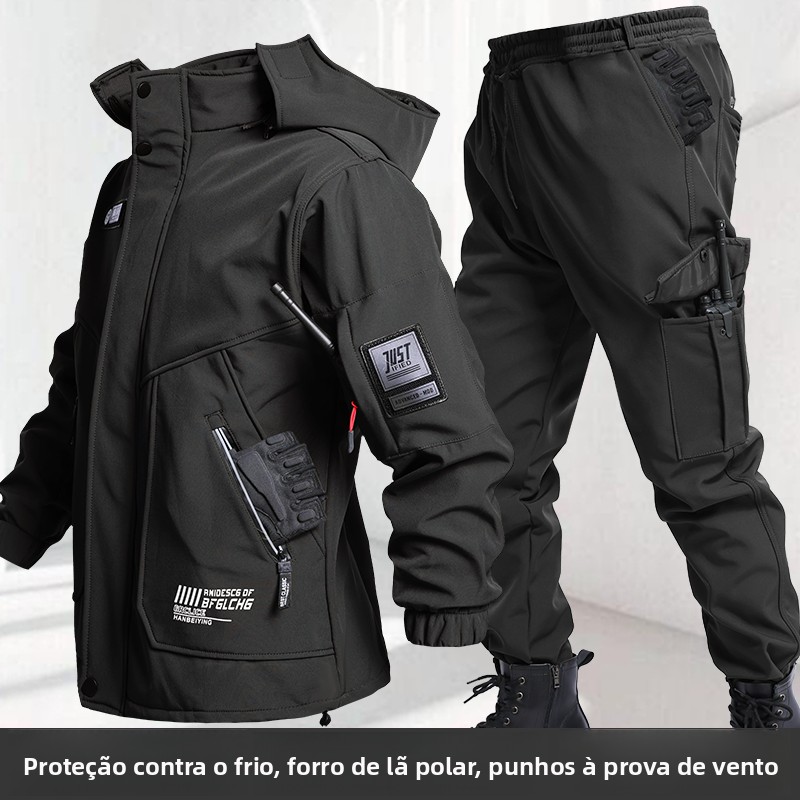 Jaqueta Tática de Camuflagem para Inverno, Impermeável, Quente e Resistente ao Frio, para Trabalho Masculino e F
