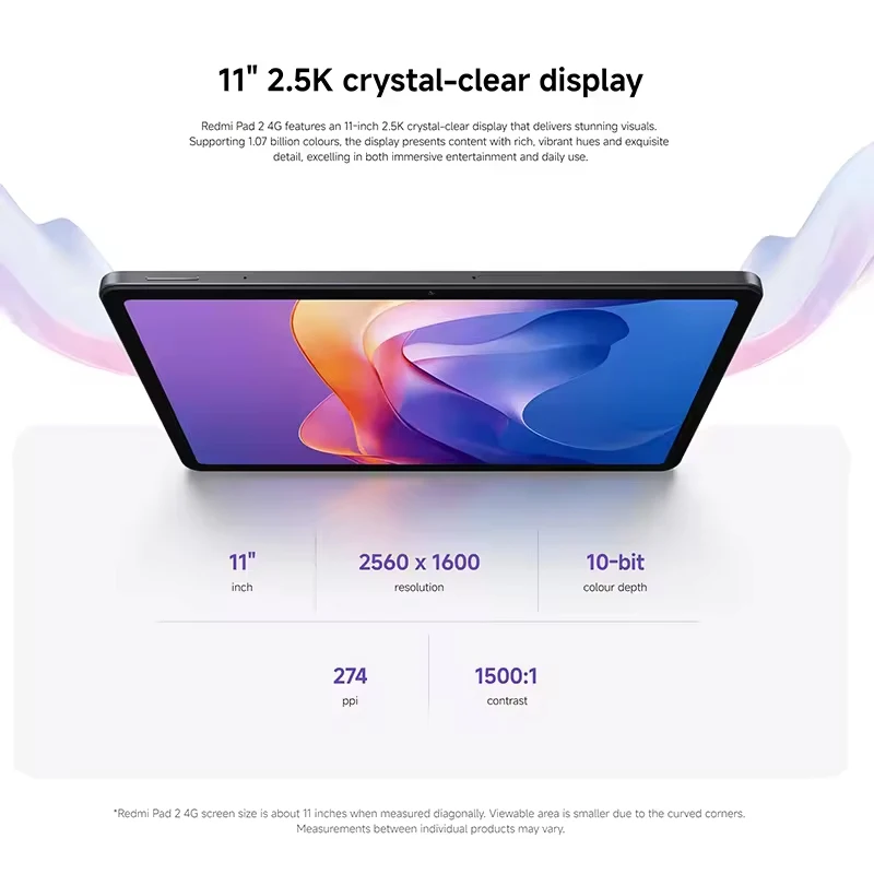 Versión Global Xiaomi Redmi Pad 2 Wifi 11 "2.5K pantalla cristalina MediaTek Helio G100-Ultra Mi Tablet pantalla 90Hz 9000mAh
