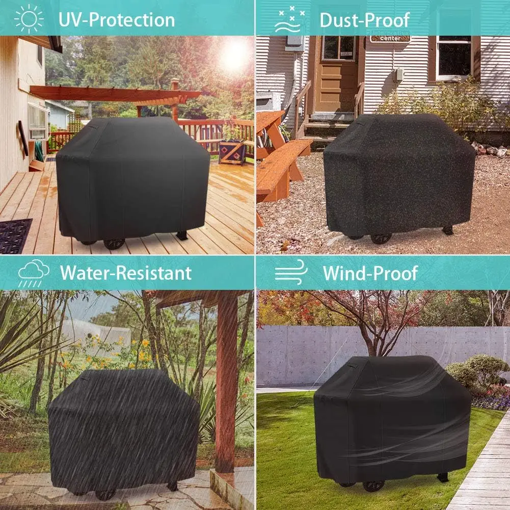 Pokrowiec na grilla BBQ Anti-Dust Waterproof Weber Heavy Duty Charbroil BBQ Cover Outdoor Rain Protective Barbecue Cover