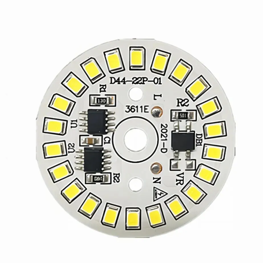 Chip LED para bombilla de lámpara 3W 5W 7W 9W 12W 15W SMD 2835 Chips de bombilla redonda Led cuentas de luz AC 220V-240V Chip de bombilla de foco de iluminación