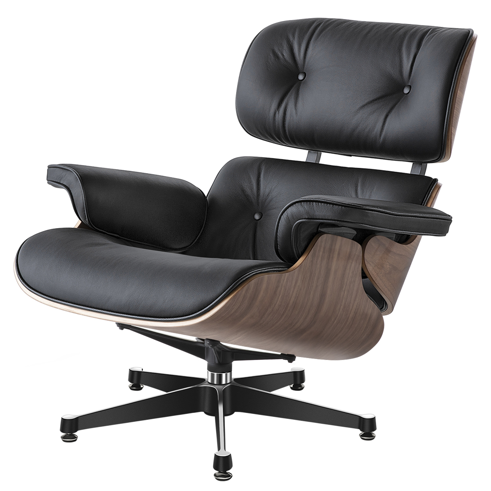 Fauteuil inclinable classique en cuir de vachette noir, fauteuil léger pour brochure, meubles de chaise longue à grosse tête, fauteuil à percussion au pied, stock UE