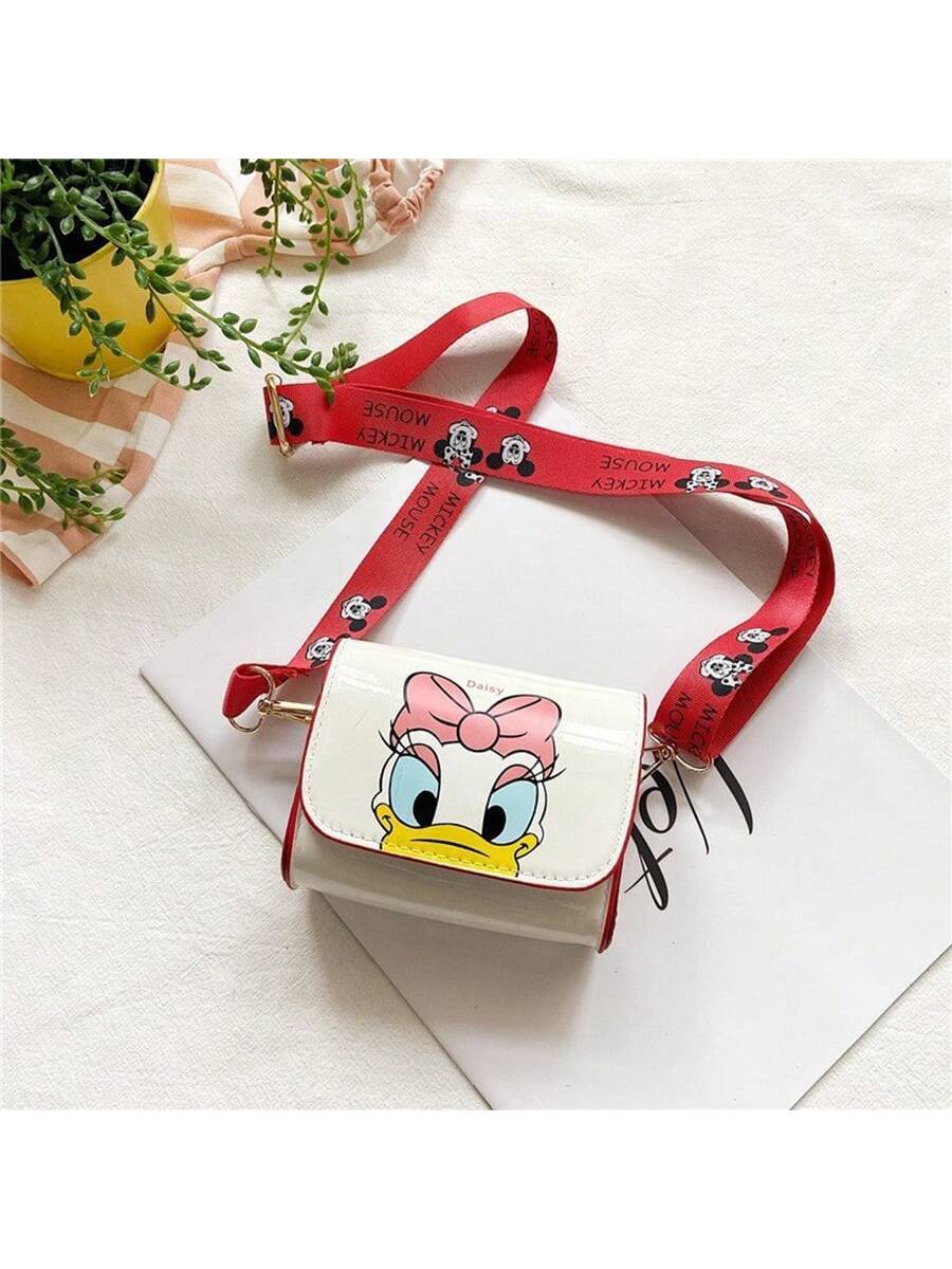 Disney saco quadrado anime sacos de ombro kawaii mensageiro tote bonito dos desenhos animados mochilas mickey pato donald sacos de moda