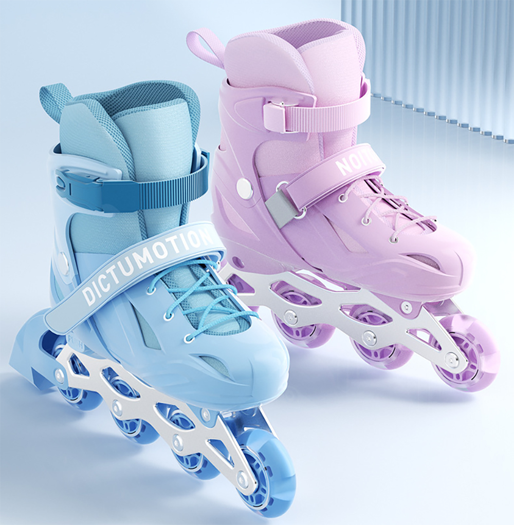 サイズ 26-41 調節可能なインラインローラースケート少年少女点滅 4 輪スケート靴女性男性大人屋外スケートスニーカー