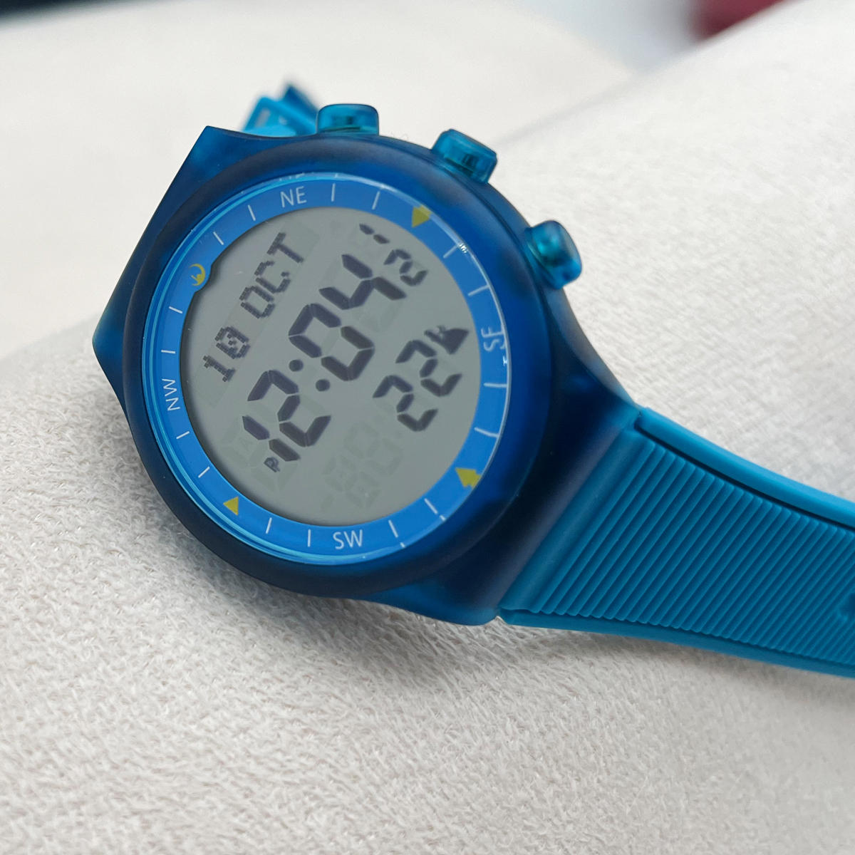 Reloj clásico AL-SAHAR Azan para oración musulmana, brújula Qibla automática, reloj deportivo con retroiluminación EL, calendario Hijri, reloj despertador de tiempo Fajr