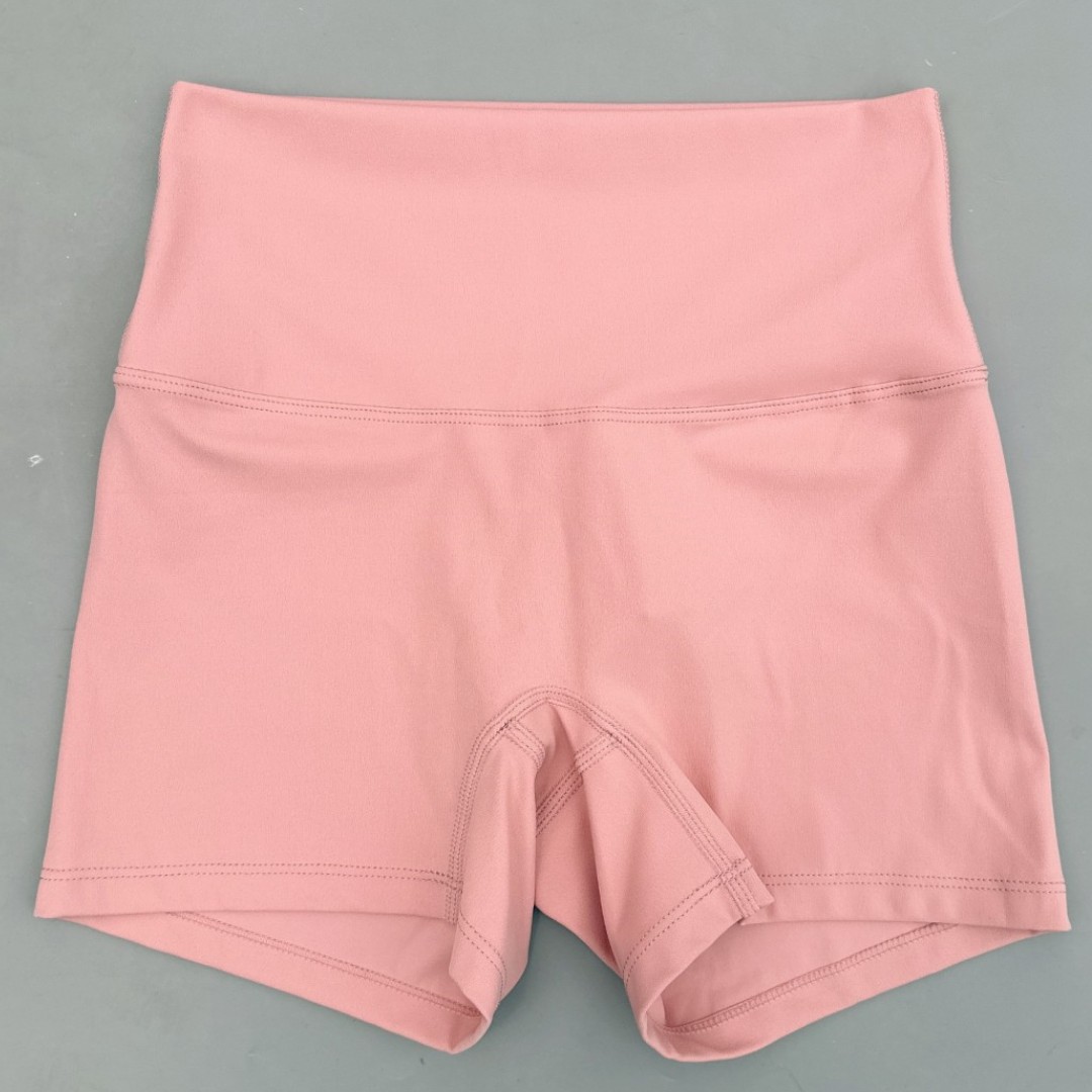 สีทึบผู้หญิงฟิตเนสกีฬาสั้นเอวสูงโยคะสั้น Legging Squatting PROOF การฝึกอบรมที่ครอบคลุม Jog กีฬา