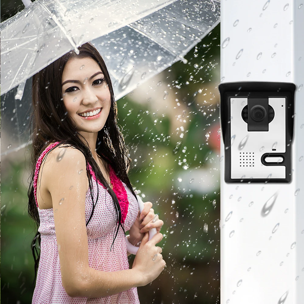 Super baixo preço7 Polegada monitor 700tvl cvbs câmera de vídeo porta telefone campainha sistema intercom ir visão noturna com fio campainha câmera