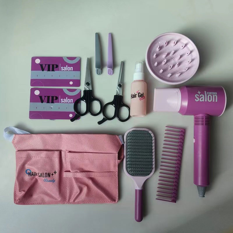 Ensemble de maquillage de beauté des cheveux pour enfants, Simulation de sèche-cheveux pour filles, outil de coiffure à la mode, jouets pour enfants, cadeau de maison