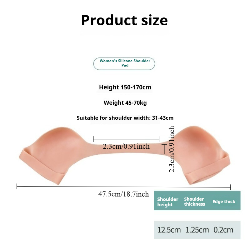 Verstelbare siliconen schoudervullingen Afneembare vierkante contour Cosplay Enhancer Herbruikbare slanke vulling Kostuumaccessoire Heren Dames