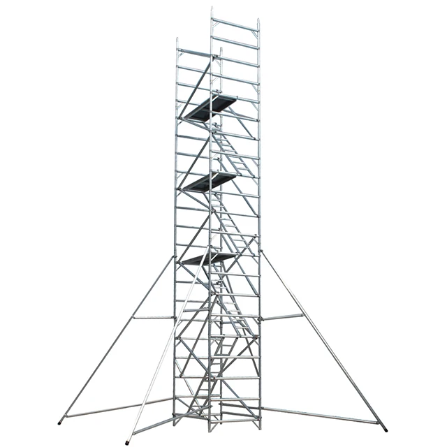 Torre de andamio móvil de aluminio de 6m, 8m, 10m, 12m con plataforma