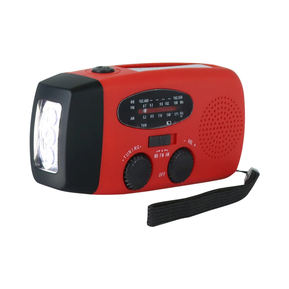 Rádio de emergência com manivela solar, receptor global de alta qualidade, tocha led, luzes de leitura, ferramentas de alarme sos com 2000mah