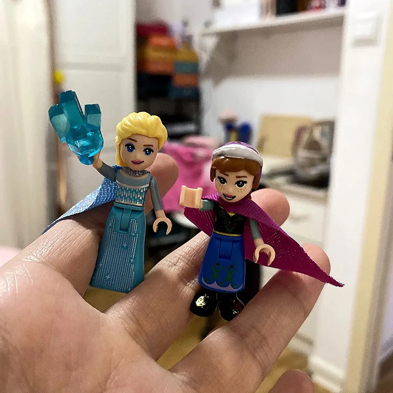 5 ชิ้น/เซ็ต Disney FROZEN Series เจ้าหญิง Elsa Mini Figma 66006-66010 Building Blocks ของเล่นเด็ก