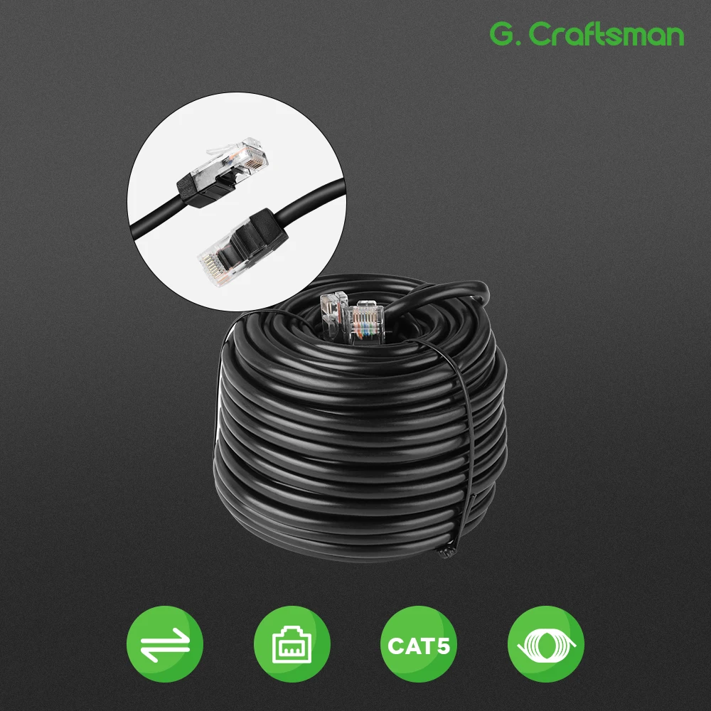 Сетевой кабель G.Craftsman, система POE, CAT5, кабель Ethernet RJ45 18 м, 30 м, 50 м, LAN