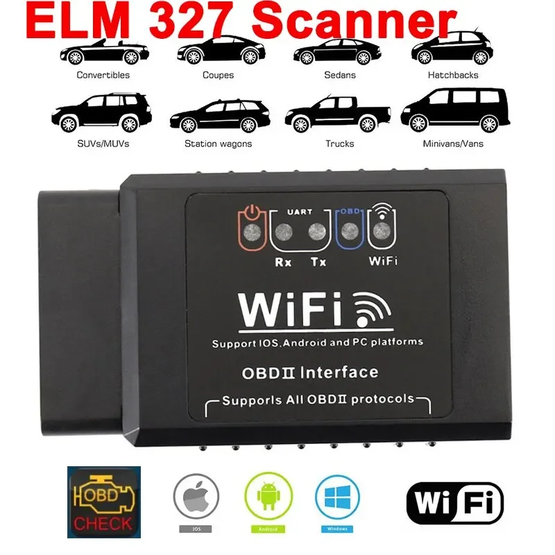 Obd2 wifi elm327 v 1.5 scanner para iphone ios/android auto obdii obd 2 odb ii elm 327 v1.5 leitor de código wi-fi ferramenta de diagnóstico
