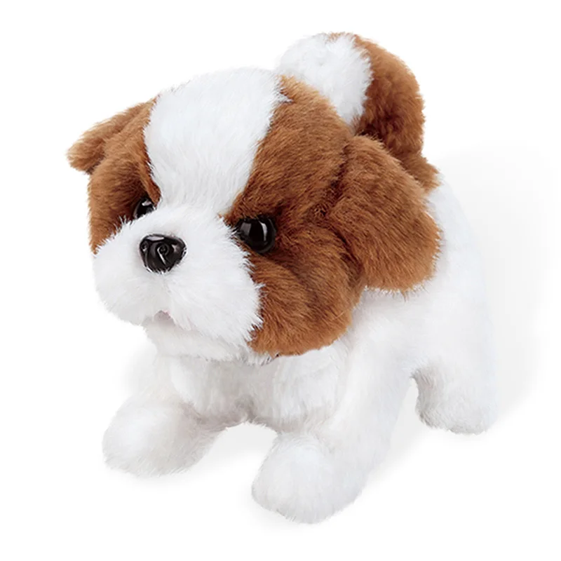 Chú Chó Robot Điện Tử Chó Sang Trọng Con Chó Con Nhảy Wag Đuôi Dây Xích Teddy Đồ Chơi Đi Bộ Vỏ Cây Đồ Chơi Ngộ Nghĩnh Cho Trẻ Em Quà Tặng Sinh Nhật