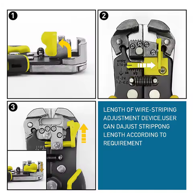 Pinza spelafili per cavi per elettricisti professionali Pinza spelafili per cavi Pinza spelafili automatica