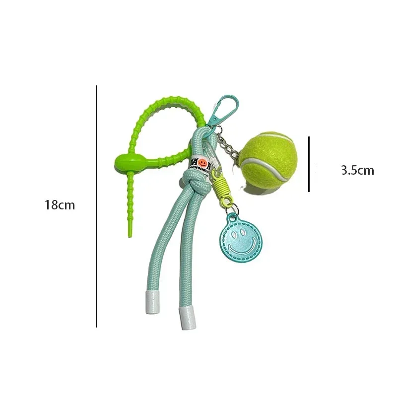 Smiling Face Hand Woven Lanyard Phone Charm Strap Backpack Keychain Colorful Simple Key Chain Pendant Accessories Gift