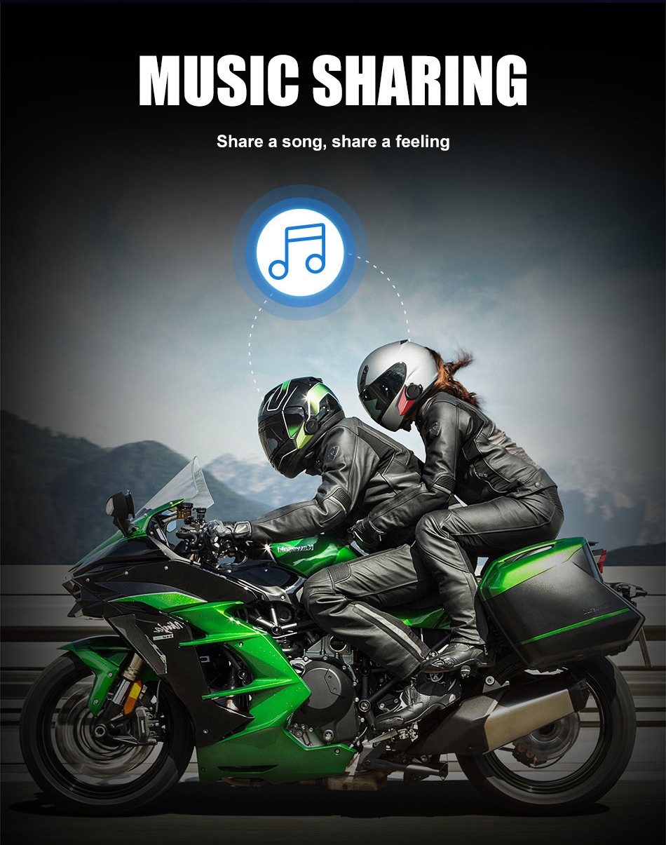 Mornystar S8 Intercom Bluetooth For Motorcycle Helmet Headset FM Music Sharing Helmet Communicator Up to 6 Rider