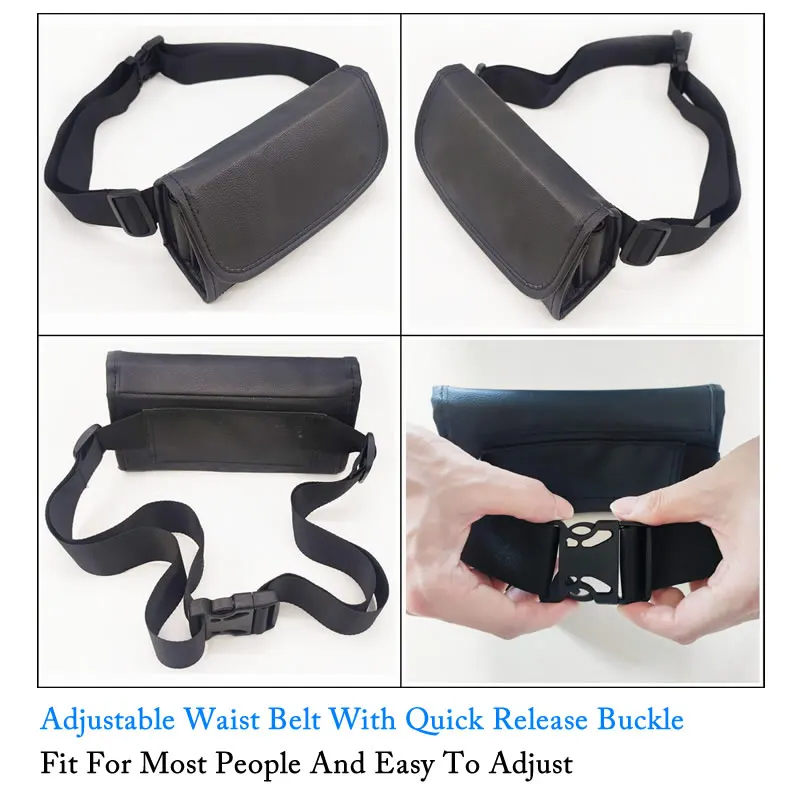 PUレザー財布付きユーロ小銭入れ、コインコレクター、マルチポケット、ファニーパック、ウエストウォレット、ドライバー、ウェイター、キャッシャー、8スロット