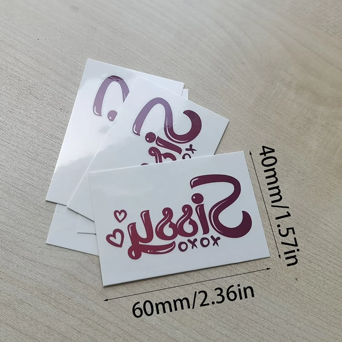 10 Uds. Por lote tatuaje temporal Sissy, pegatina impermeable Sissy.