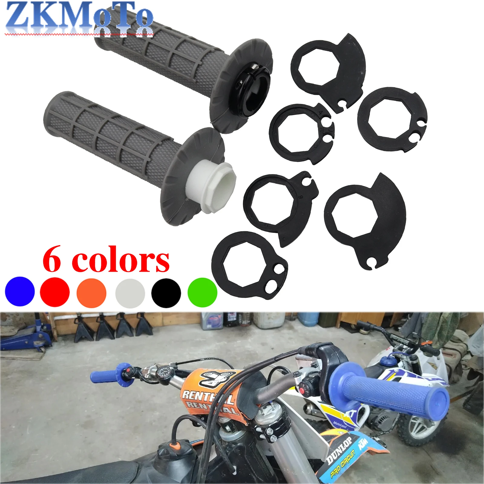 Motorcycle Grips 7/8" 22mm Hand Grip W/ The Snap-on Cam for Yamaha Honda Kawasaki Suzuki KTM Dirt Bike Motorbike Handlebar