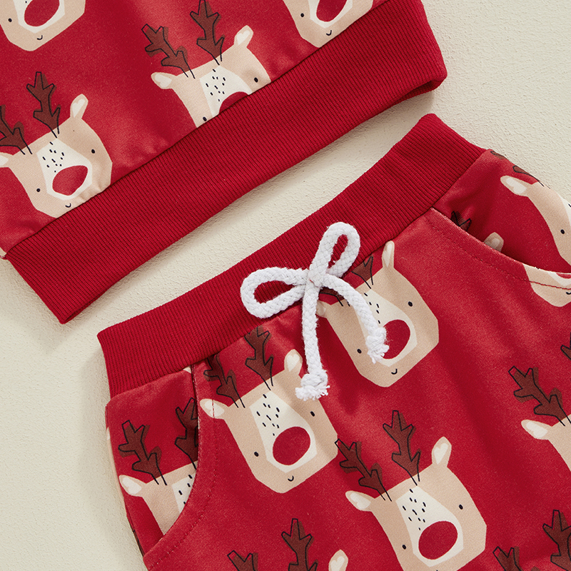 Lioraitiin-conjunto navideño para bebé, sudadera de manga larga con cuello redondo y cintura elástica, pantalones de chándal con estampado de alce de dibujos animados, 2024, 07-13