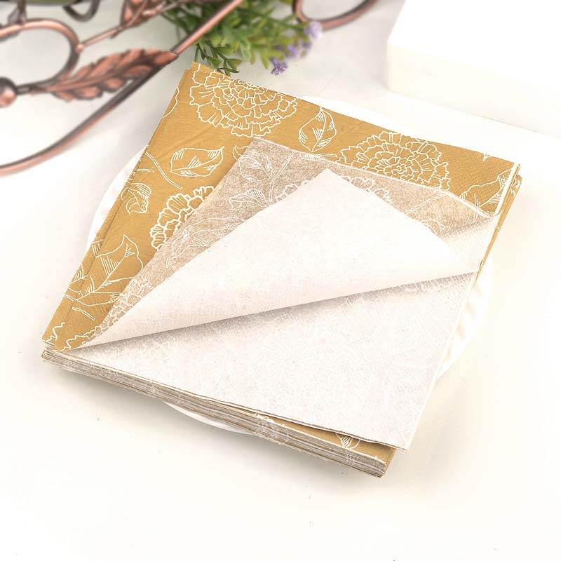 Двухслойные красочные салфетки 33 см 10/20 шт./ПАК, салфетки с принтом, салфетки для свадебных чашек, Цветочная бумага для отеля, банкета, золотая бумага