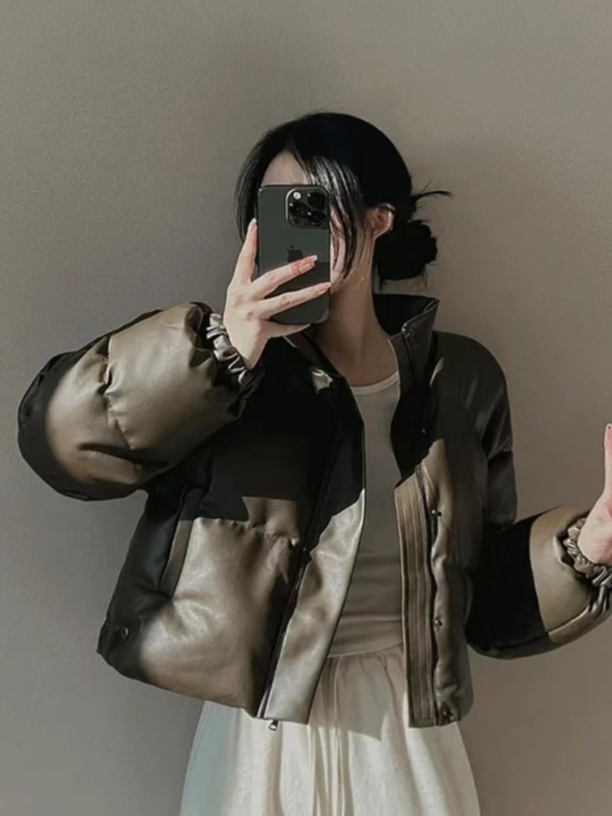 Korean Sle Women's Cotton Jacket Winter New Loose Versatile Thick Short PU Leather Bread Sle Coat Trendy Small Size