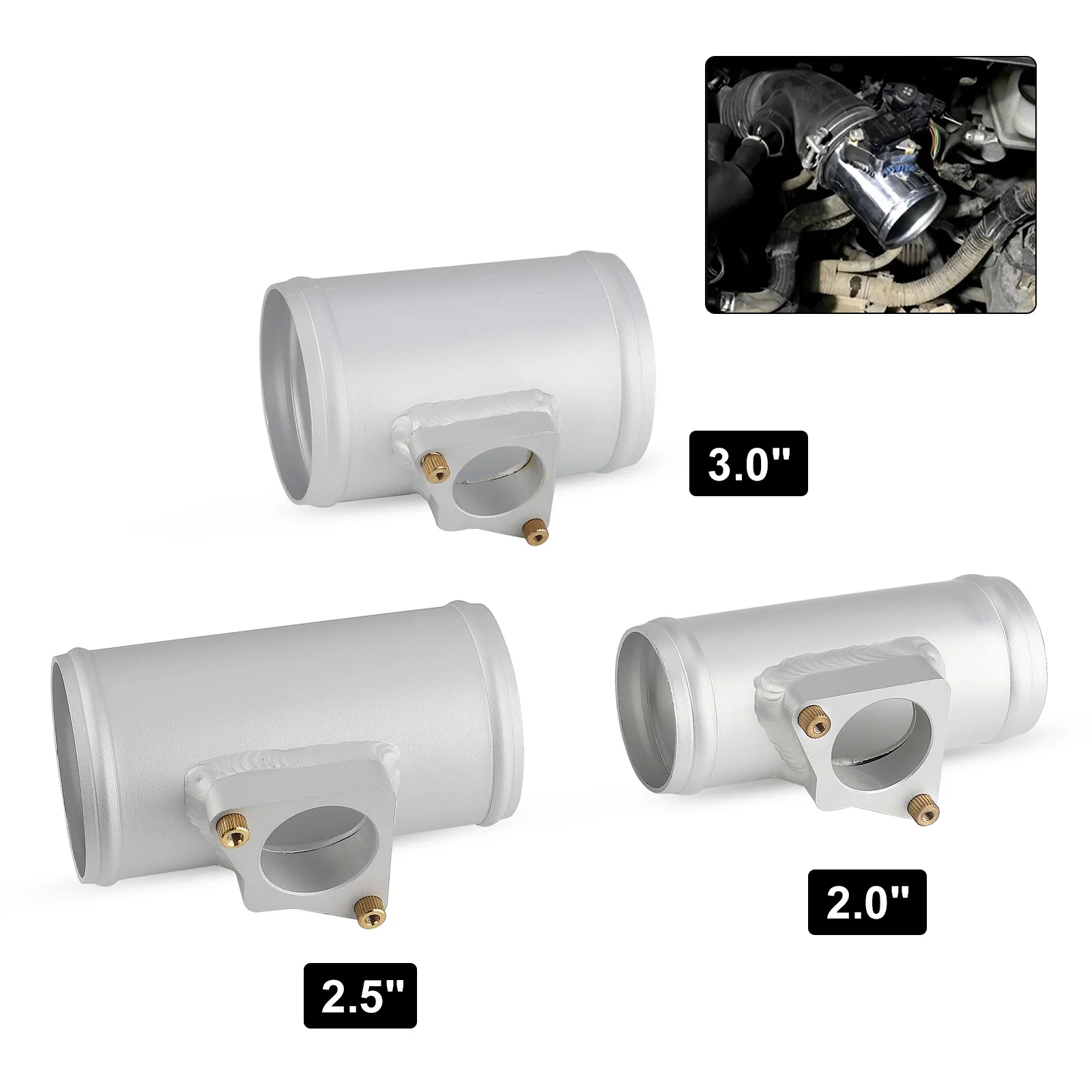 Cnspeed 2 "/2.5"/3 "crg sensor de fluxo de ar em massa adaptador de montagem tubo base de flange para nissan para honda para ford epaa02g10k