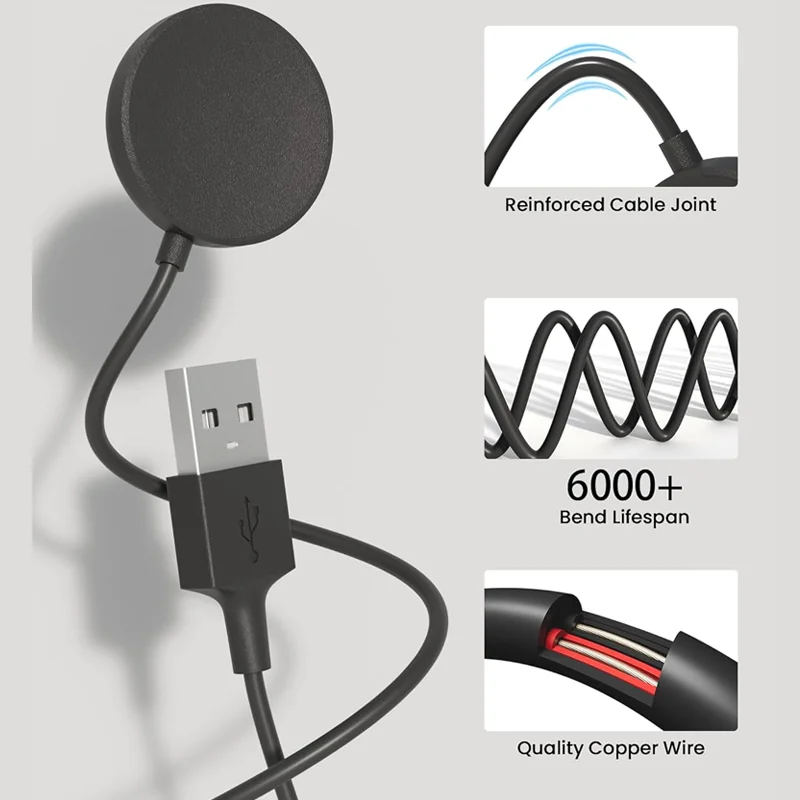 Chargeur sans fil pour montre magnétique, câble USB Portable, Station de charge rapide pour Samsung Galaxy Watch 8 7 6 5pro 5 4 3 Active 2