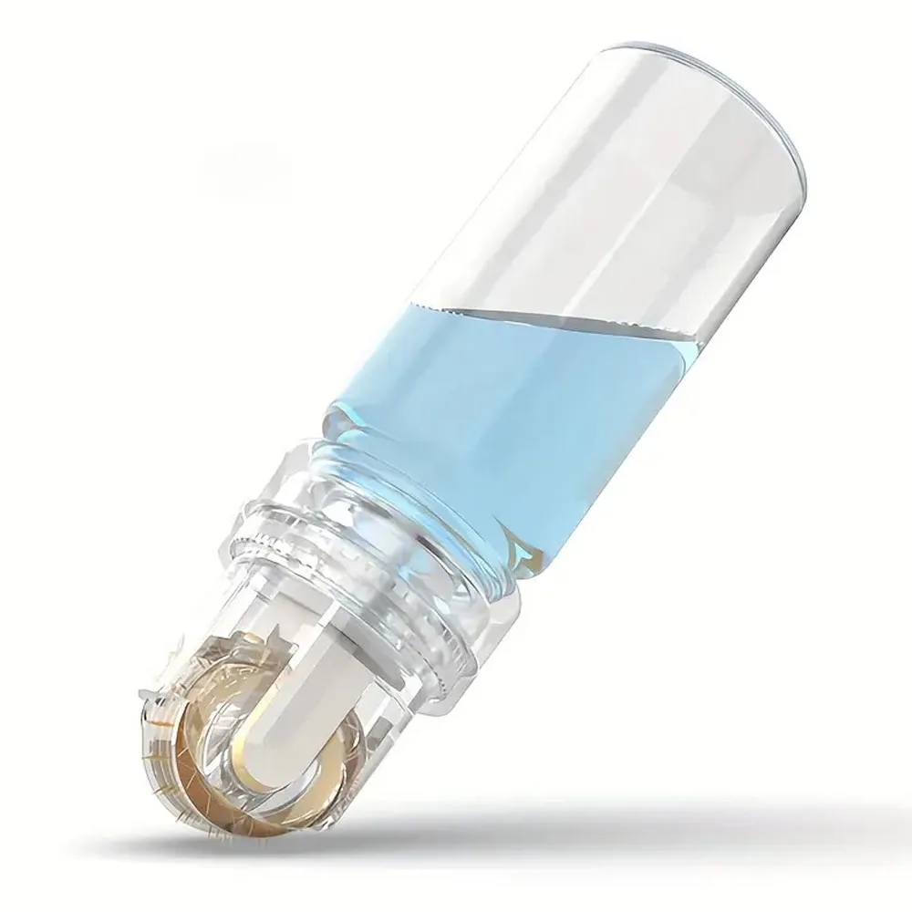 Rodillo de aguja de titanio Hydra, 64 pines, micropuntas, agujas Derma, cuidado de la piel, botella blanqueadora antienvejecimiento, rodillo, suero reutilizable