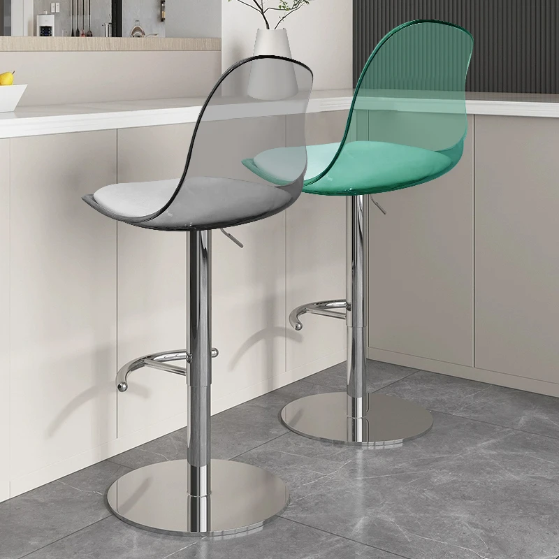 Transparente Höhe Bar stuhl Acryl Wohnzimmer drehbar Barhocker hoher Hocker verstellbare moderne Esszimmers tühle Büromöbel