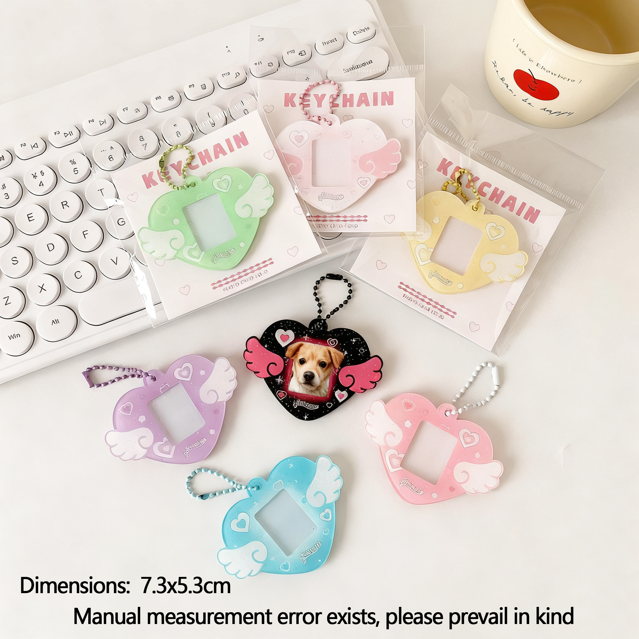 Heart-Shaped Wings/Star-Shaped Cardboard Photo Display Stand For photo storage, display, pendants, keychains, and accessories