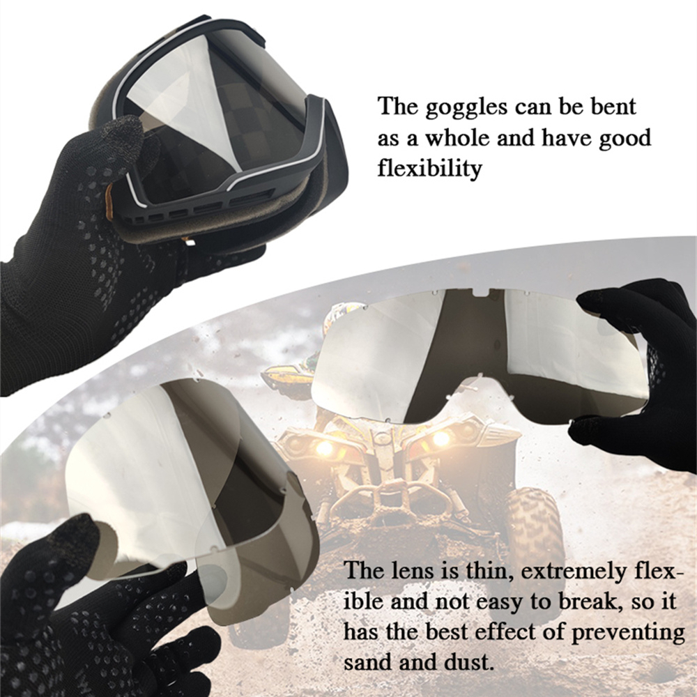 Motorrad Brille Retro Motocross Brille Roller ATV Skifahren Sonnenbrille Brillen Anti-UV Cafe Racer Chopper Radfahren Racing