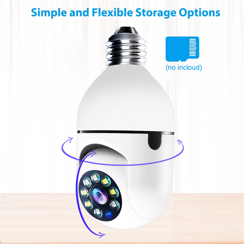 1080p hd e27 lâmpada câmera de vigilância anti-roubo ao ar livre monitor de segurança interna sem fio wifi câmera visão noturna áudio ip veio